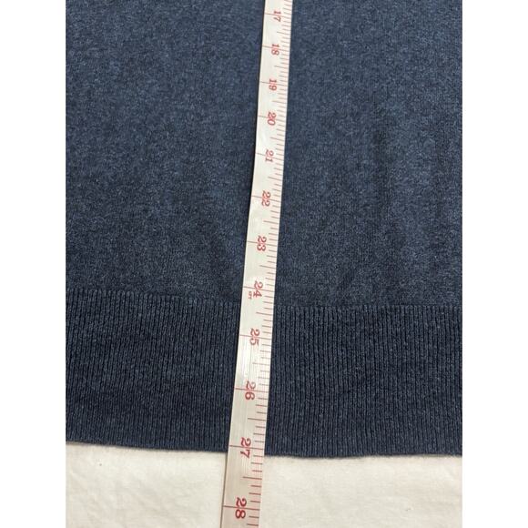 Banana Republic Luxury Blend Men’s Size Large Silk Cashmere Sweater Blue V-Neck - Picture 9 of 9